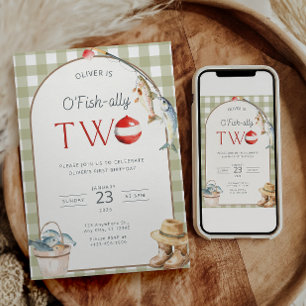 Vis uitnodiging voor 2e verjaardag O Fishally Two