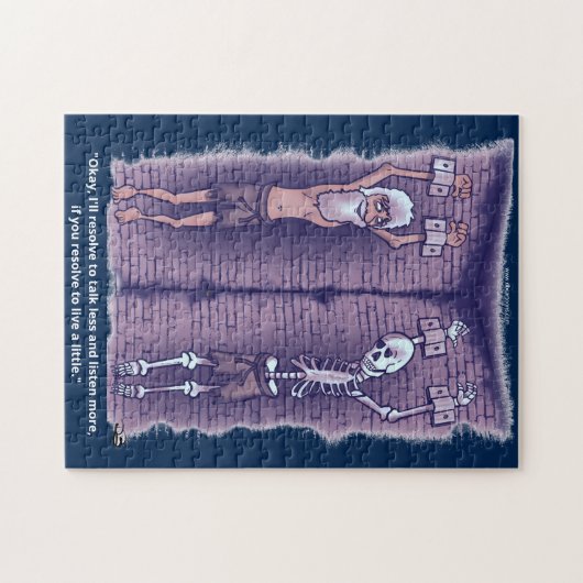 Vis Un Petit Puzzle Bleu Foncé (Horizontal)