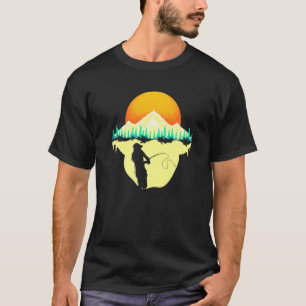 Vis Vaderdag Vissers Hobbys Retro Vissen T-shirt