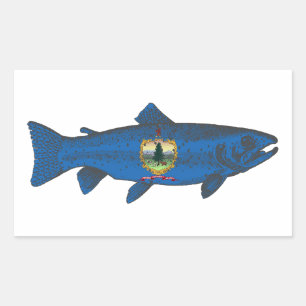 Vis Vermont Vlag Forel Rechthoekige Sticker