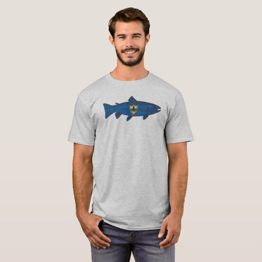 Vis Vermont Vlag Forel T-shirt (Voorkant volledig)