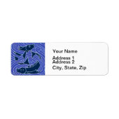 Vis Vet Zwemend Ocean Blue Vist Etiket (Voorkant)