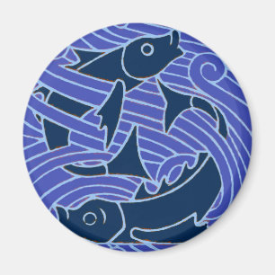 Vis Vet Zwemend Ocean Blue Vist Magneet