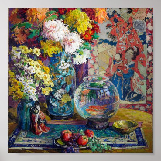 Vis, Vruchten en Bloemen | Kathryn E. Cherry Poster (Voorkant)