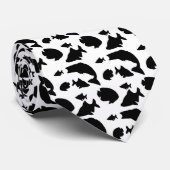 Vis White Black, Fish White Black, Fish White ... Stropdas (Opgerold)