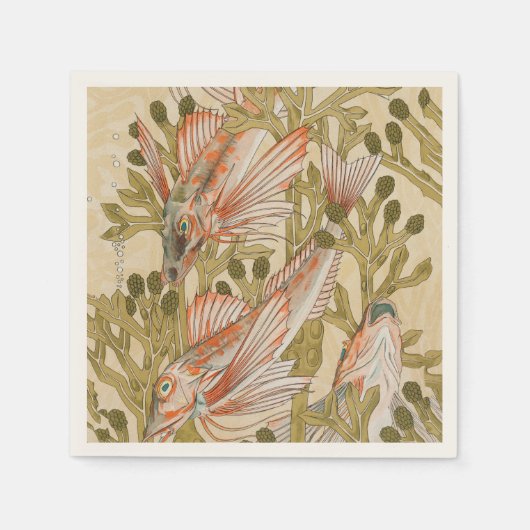 Vis Zee Leven Onderwater Dier Servet (Voorkant)