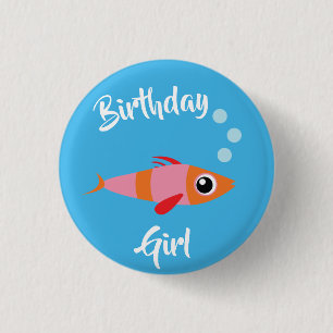 Vis Zee Oceaan Kinderverjaardag Aquarium Ronde Button 3,2 Cm