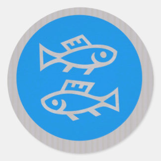 VIS ZEEMEERMIN VIST VISSER unieke retourgeschenken Ronde Sticker