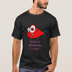 Vis, zieke vis tee, piranha tee, mensenetende vis t-shirt