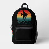 vis zonsondergang Gevist Bedrukte Rugzak (Voorkant)