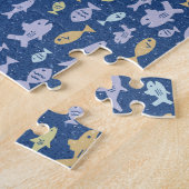 Vis zwemmen Kute Nautical Pattern uitdagend Legpuzzel (Zijkant)