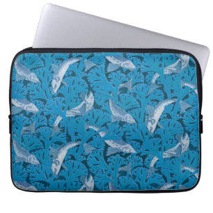 Vis Zwemmen Zeewier Koraal Blauw  Classic Laptop Sleeve