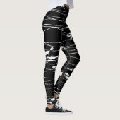 vis zwemt onderwater zwart leggings (Rechts)