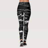 vis zwemt onderwater zwart leggings (Achterkant)