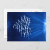 vis zwerft onder water hart briefkaart (Voorkant / Achterkant)