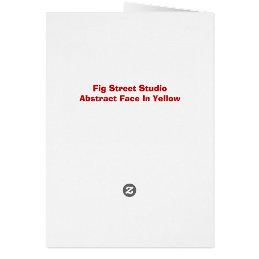 Visage Abstrait Jaune (Dos)