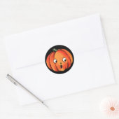 Visage Citrouille amusant pour Stickers Halloween (Enveloppe)
