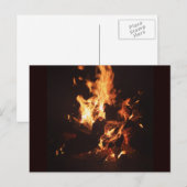 Visage dans la carte postale Flames (Devant / Derrière)