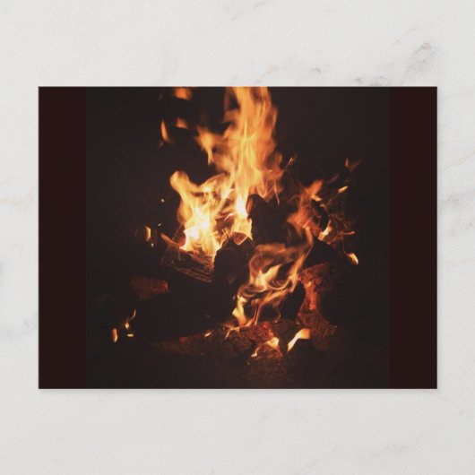 Visage dans la carte postale Flames (Devant)