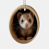 Visage de bébé Ferret - Ornement de doux furets (Droite)