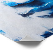 Visage de Bouddha en bleu | Poster de l'Art numéri (Coin)