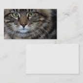 Visage de cartes de visite félins (de chat) (Devant / Derrière)