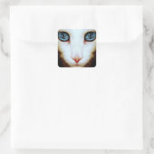 visage de chat alien - autocollants (Sac)
