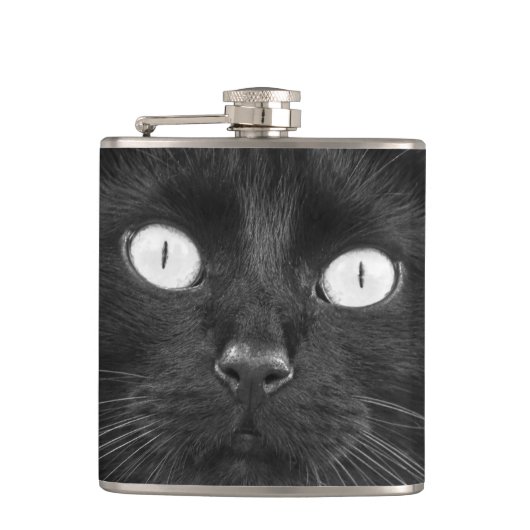 Visage de chat noir - flacon (Devant)