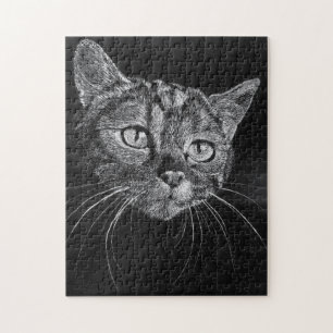 Visage de chat… puzzle apaisant de défi de 11 x