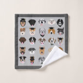 Visage de chien de fin d'études (Gant de toilette)