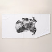 Visage de chien Pitbull (Serviette de bain)