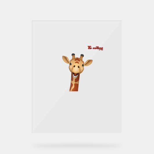 visage de girafe enthousiaste emoji (Recto)