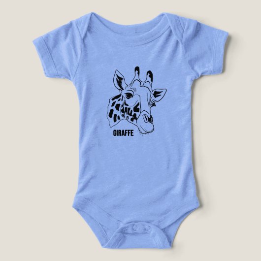 Visage de girafe sur vêtements bébé tout-petits (Design Recto)