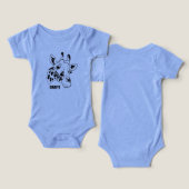 Visage de girafe sur vêtements bébé tout-petits (Design Recto & Verso)