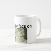 Visage de jeu sur la tasse de café de citation (Devant droit)