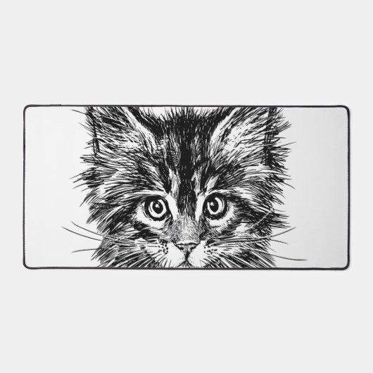 Visage de Kitten noir et blanc (Recto)