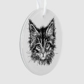 Visage de Kitten noir et blanc (devant)