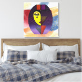 "Visage de la femme" Mur d'art Abstrait sur toile (Insitu(Chambre))