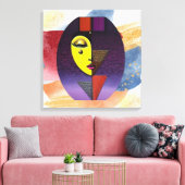 "Visage de la femme" Mur d'art Abstrait sur toile (Insitu(Salon))