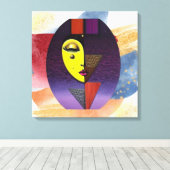 "Visage de la femme" Mur d'art Abstrait sur toile (Insitu (Plancher de Bois))