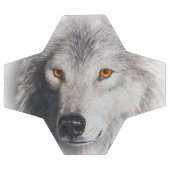 Visage de loup de bois gris (Plat)