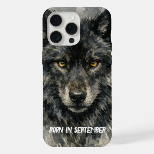 Visage de Loup Noir – Mois de Naissance Février Aq