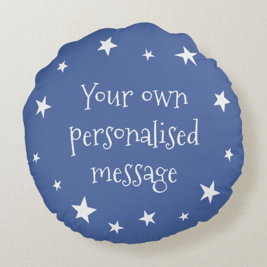 Visage de lune sur mesure et étoiles Jeter coussin (Dos)