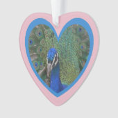 Visage de paon dans la poussière de coeur. Ornemen (devant)