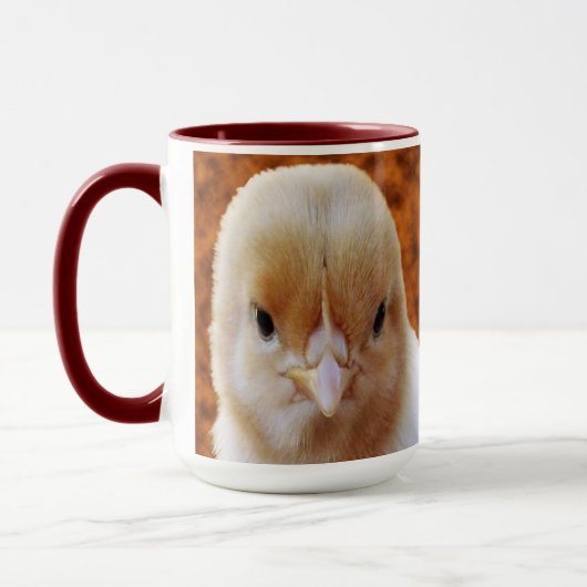 Visage de poulet bébé, Mug de café (Gauche)