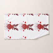 Visage de renne de Noël (Serviette à main)