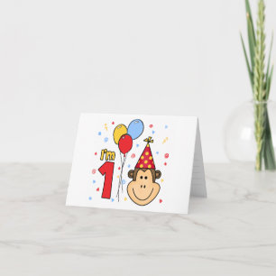 Visage de singe Premier anniversaire Invitation de