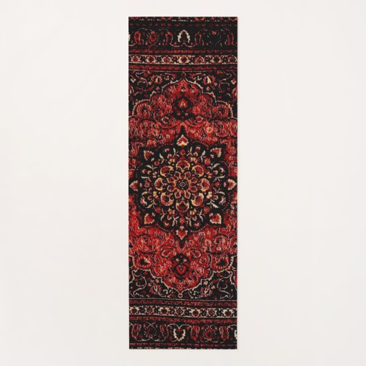 Visage de tapis persan en champ teinté rose  (Devant)