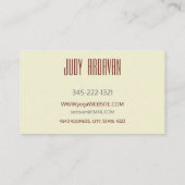 Visage de tapis persan - yoga femme carte de visit (Dos)