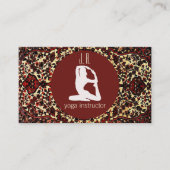 Visage de tapis persan - yoga femme carte de visit (Devant)